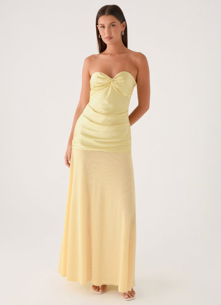 Cierra Strapless Maxi Dress - Yellow Yellow / US 12 Cierra Strapless Maxi Dress - Yellow Yellow / US 12