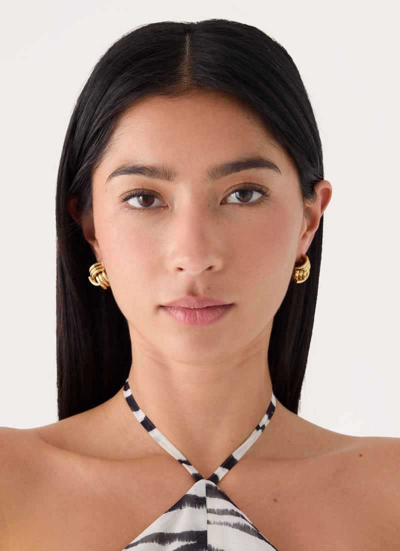 Clean Cut Earrings - Gold