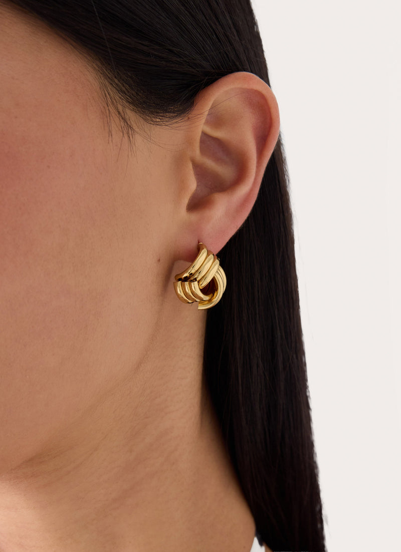 Clean Cut Earrings - Gold