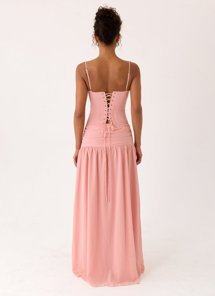 open lace back dress Clemence Bustier Maxi Dress