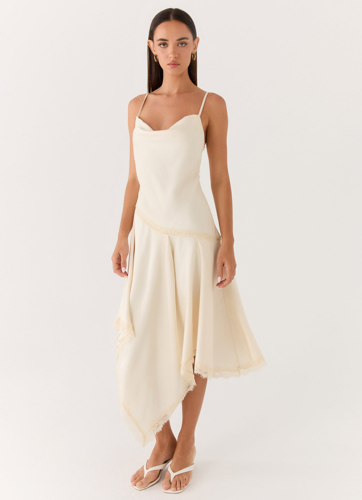 Cleosa Asymmetrical Midi Dress