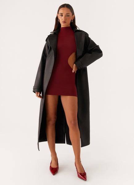 Cleveland Trench Coat - Black – Peppermayo US