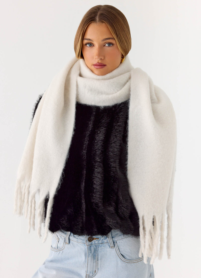 Cocoa Crush Scarf - Cream