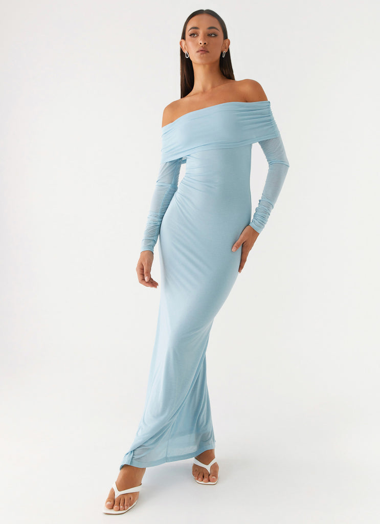 Cocoa Long Sleeve Maxi Dress - Blue Peppermayo US Cocoa Long Sleeve Maxi Dress - Blue Peppermayo US