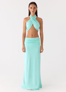 Elisabetta Maxi Skirt - Aqua