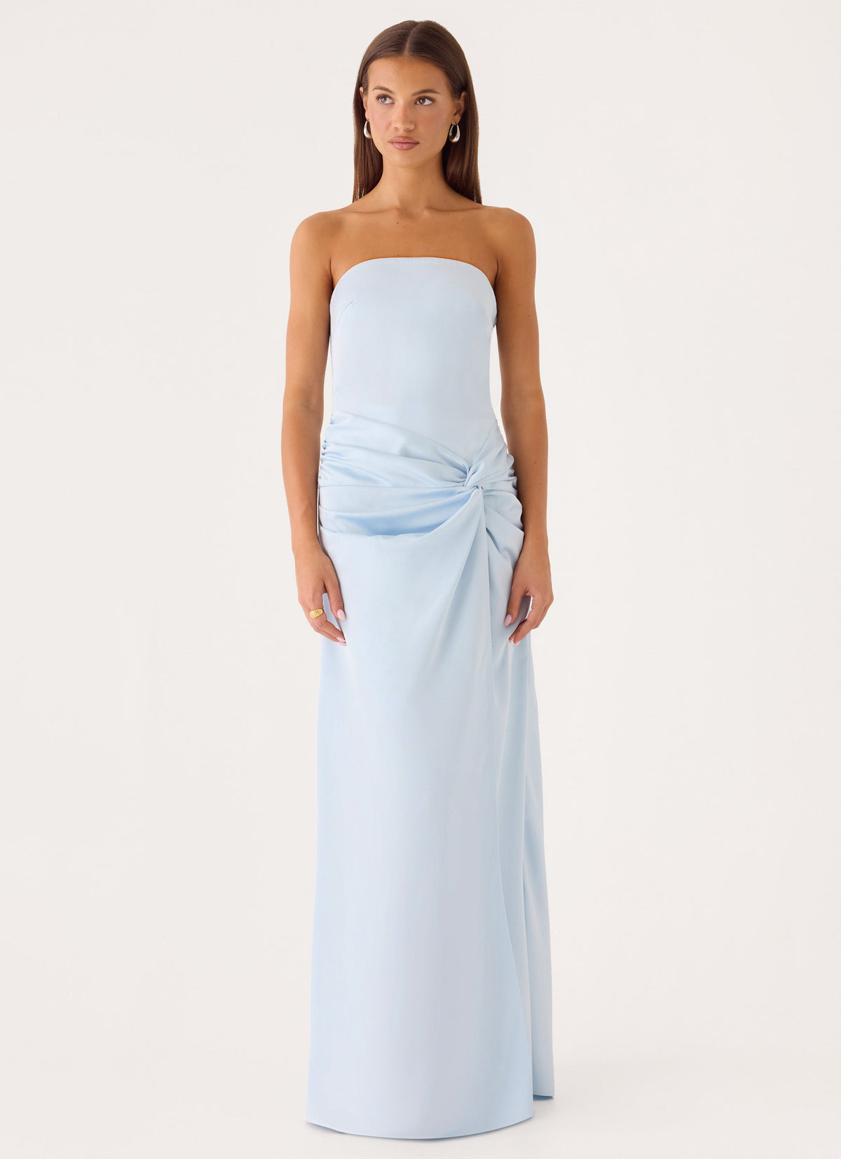 peppermayo strapless dress Sorority Formal | Sassafras Beaded Flower Maxi Dress With a strapless silhouette and mini length Sorority Rush Dress | Reinna
