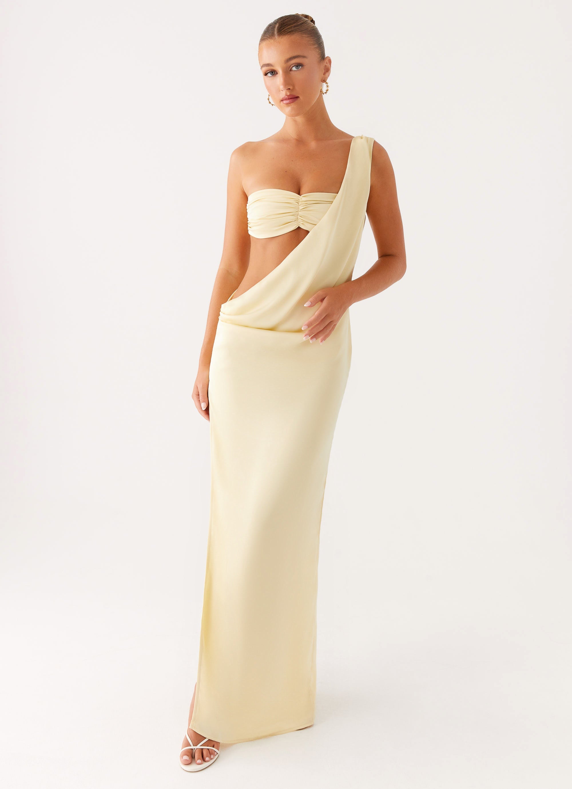 cooper embroidered satin maxi dress Tuscany Maxi Slip Dress ~ Copper Luxe Satin M
