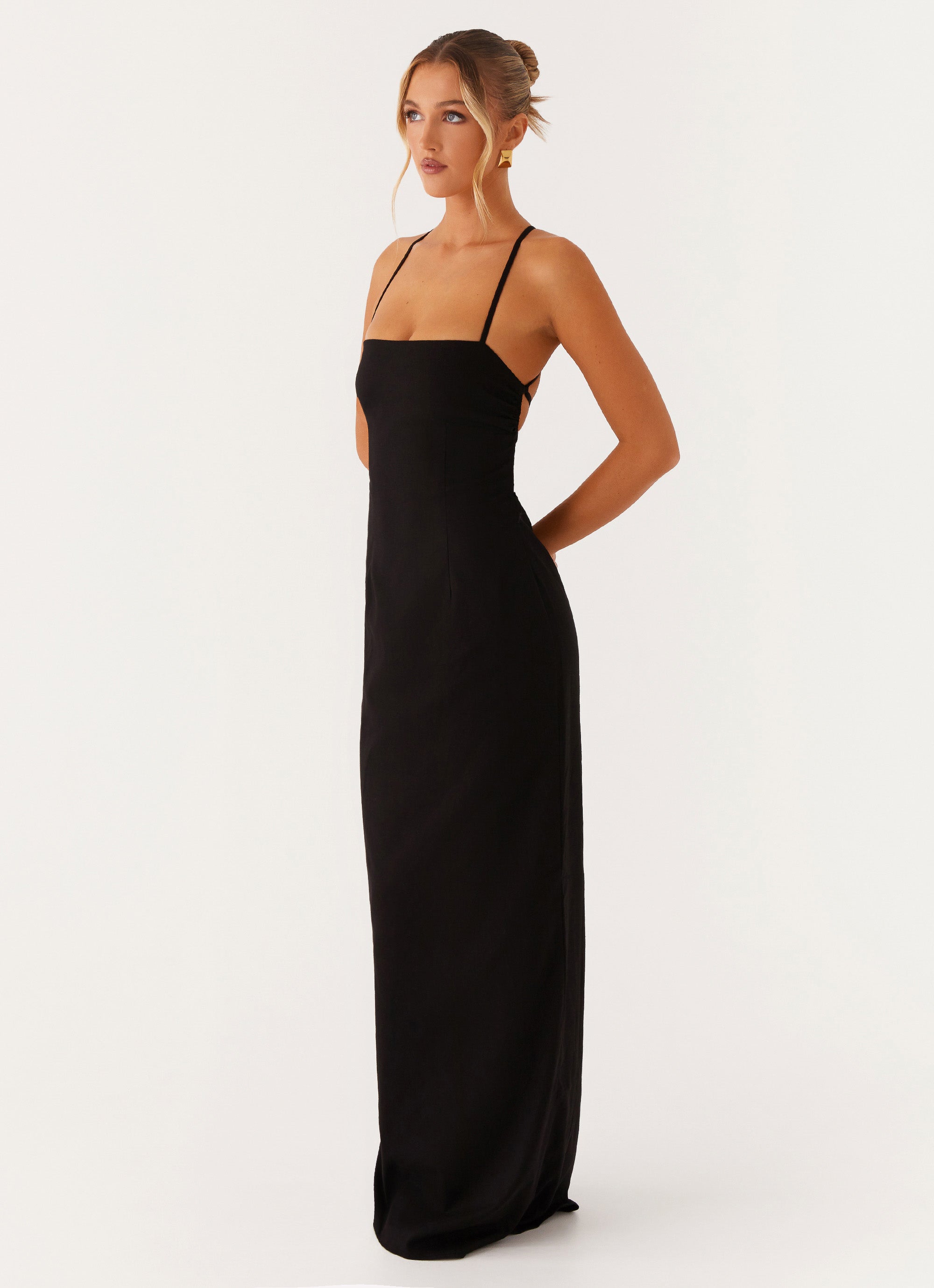 Cora Backless Maxi Dress - Black Black / US 2 Cora Backless Maxi Dress - Black Black / US 2