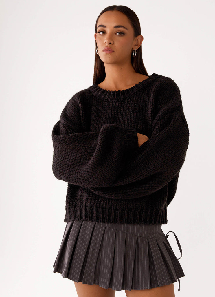 Costella Knit Sweater - Black