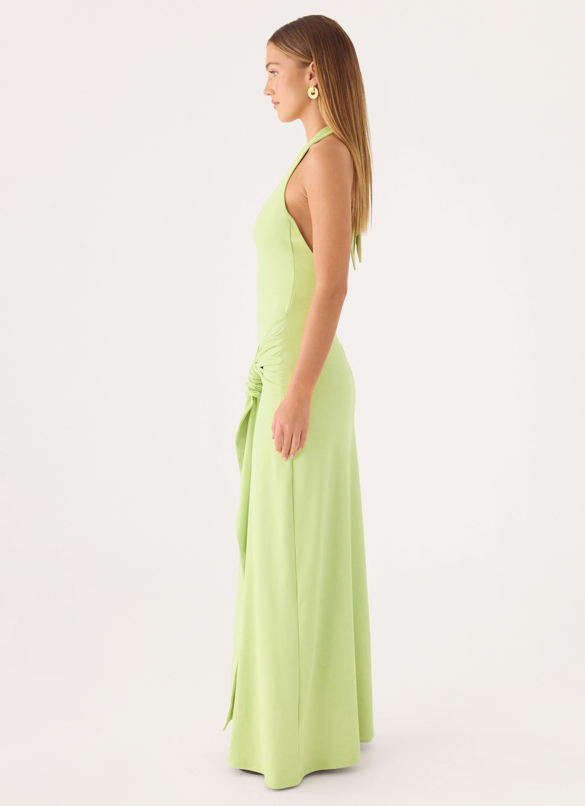 lime green halter dress Maevie Mini while the daring body cut Cristal Halter Maxi Dress -