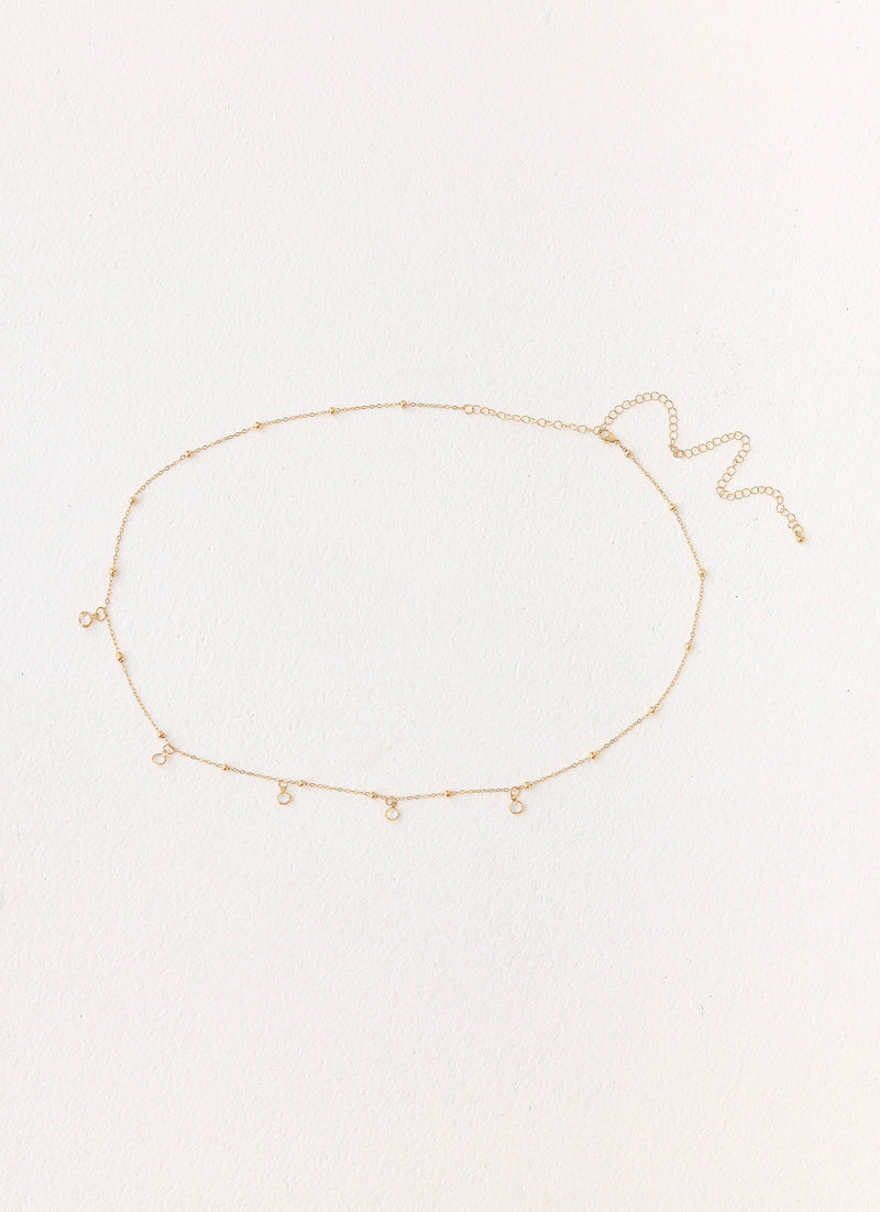 Crystal Haze Belly Chain - Gold