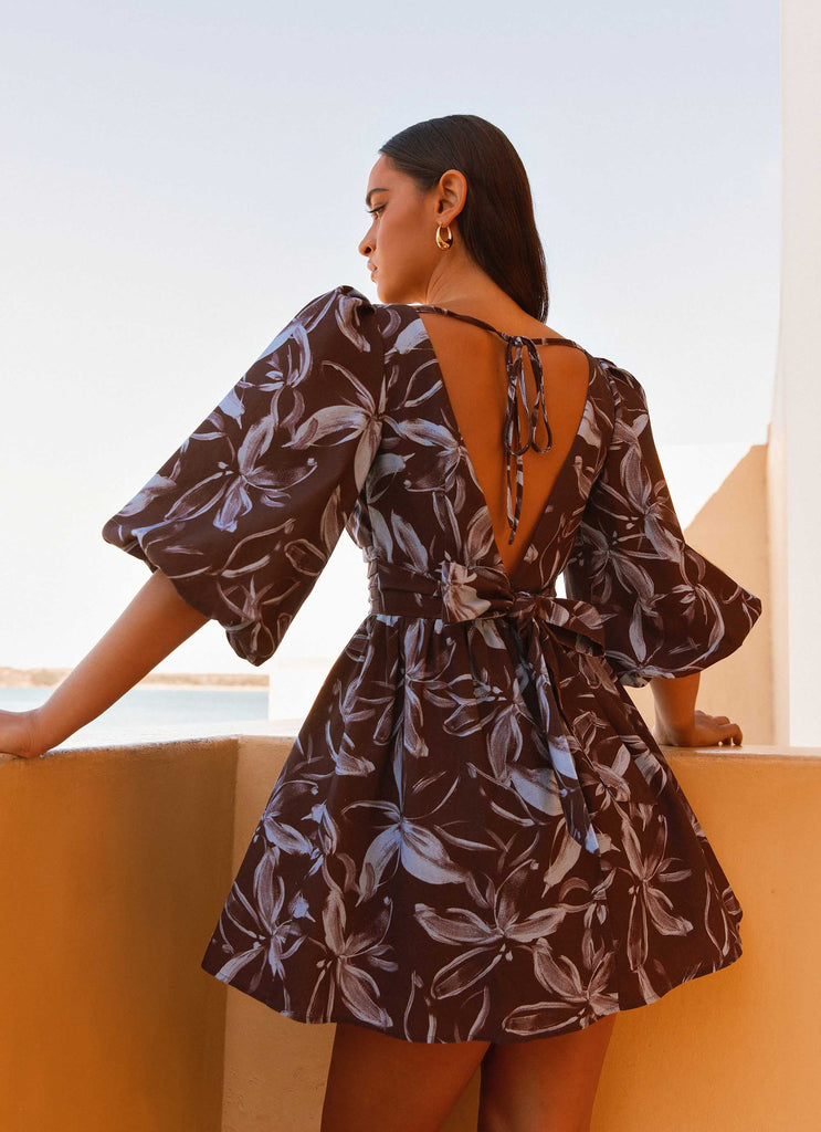 Black and purple floral dress best sale