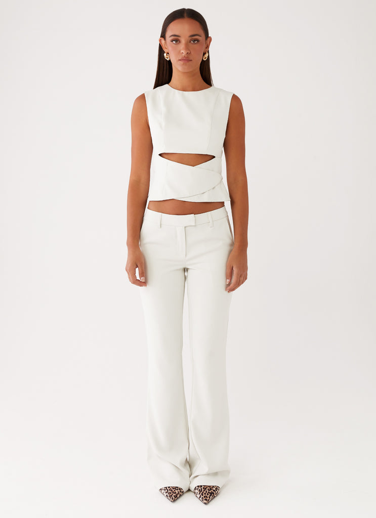 Cyra Wrap Top - Ivory