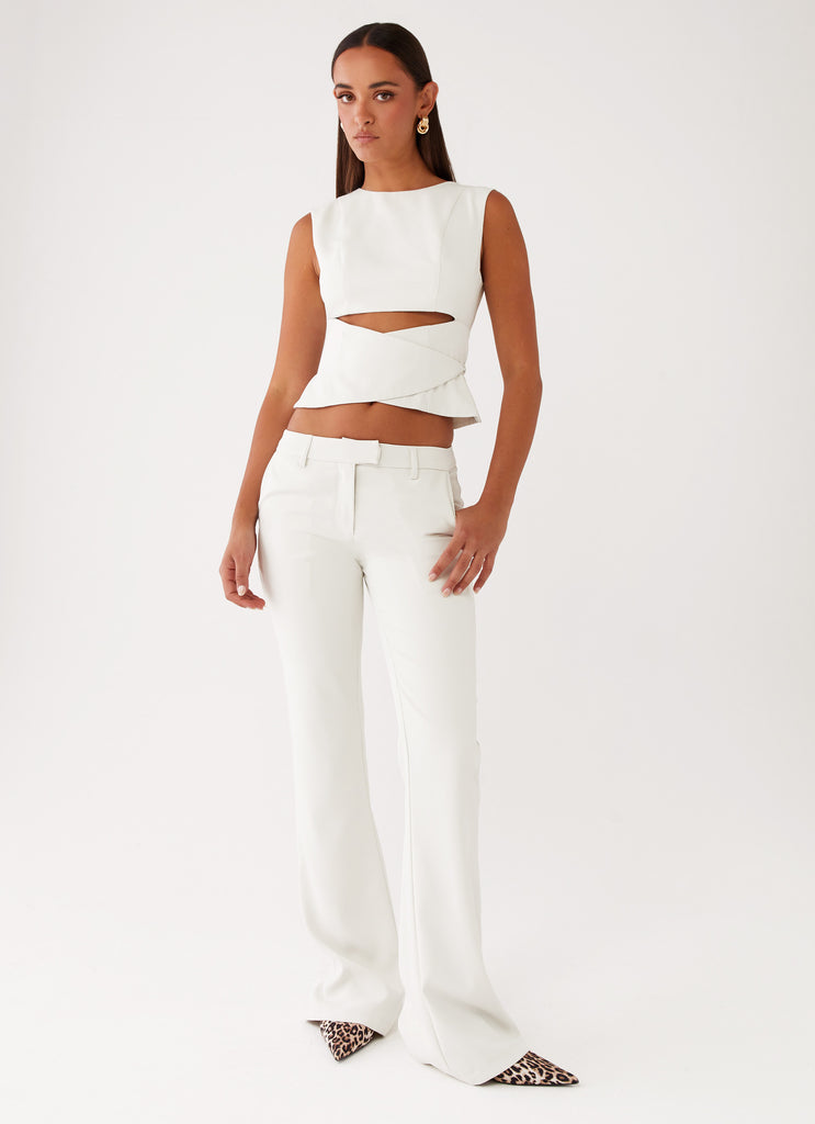 Cyra Wrap Top - Ivory