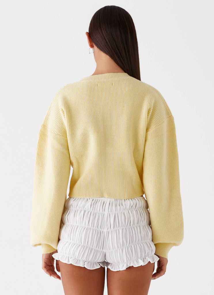 Daphne Knit Cardigan - Butter Yellow