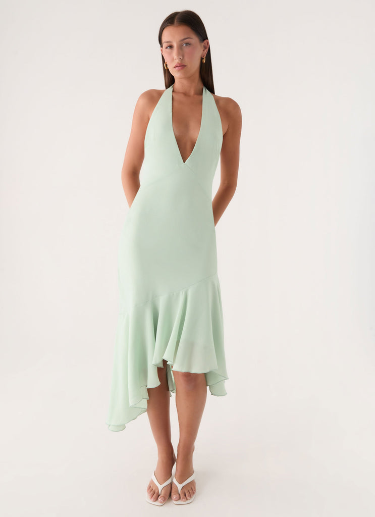 pistachio green midi dress Darline Midi Dress