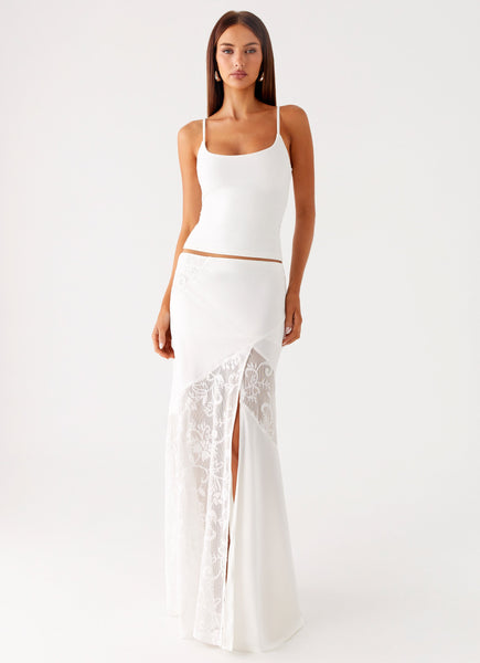 Dasie Lace Maxi Skirt - White White / US 12 Dasie Lace Maxi Skirt - White White / US 12