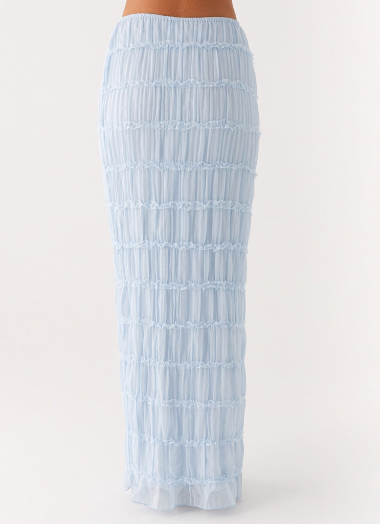 Daydreaming Low Rise Maxi Skirt - Blue