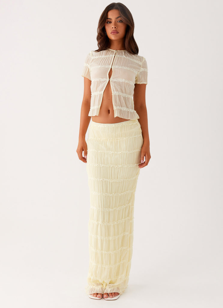 Daydreaming Low Rise Maxi Skirt - Yellow