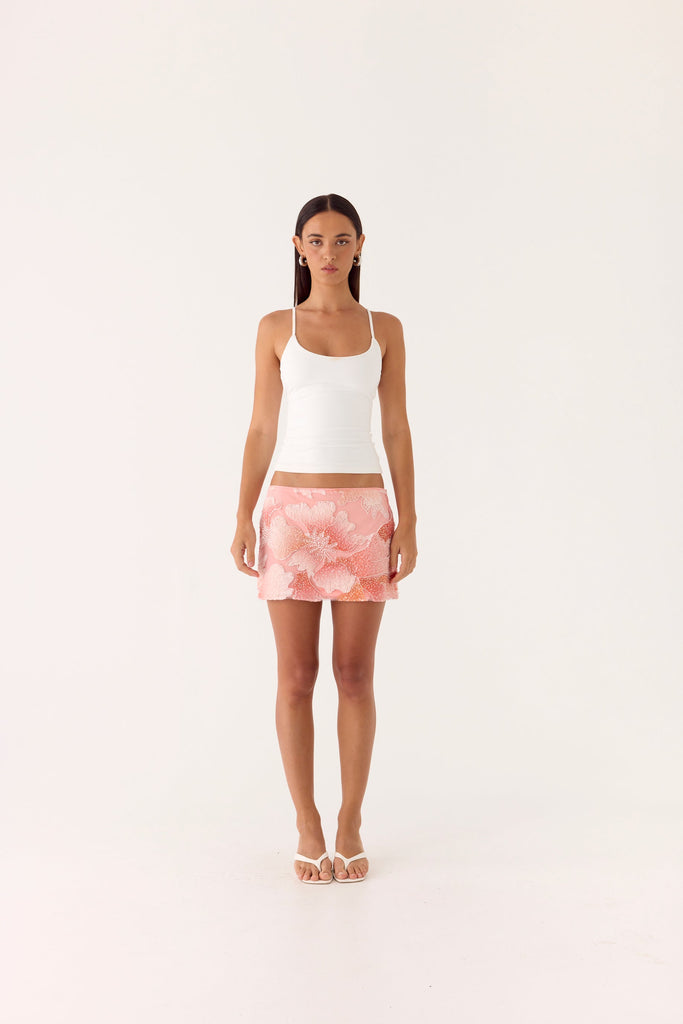 Dayna Mini Skirt - Coral