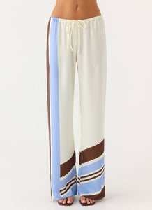 Deacon Low Rise Pants - Purple Stripe