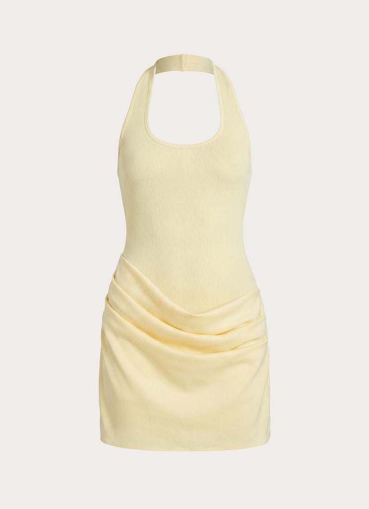 amadee yellow mini dress Aiden Bandage Mini Dress in Yellow