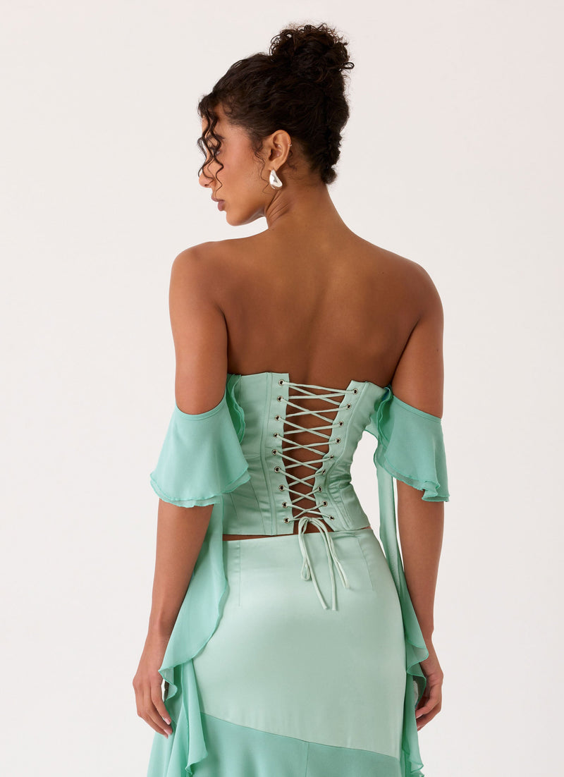 Deenesa Corset Top - Mint