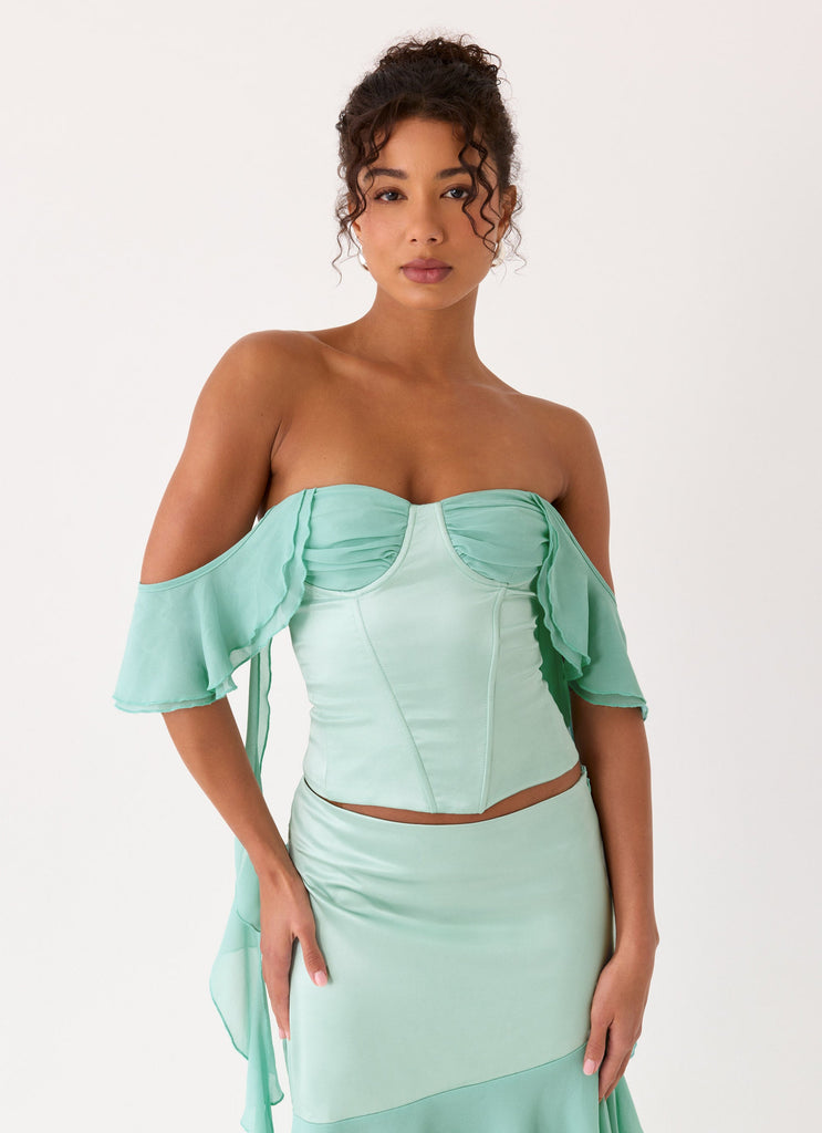 Deenesa Corset Top - Mint