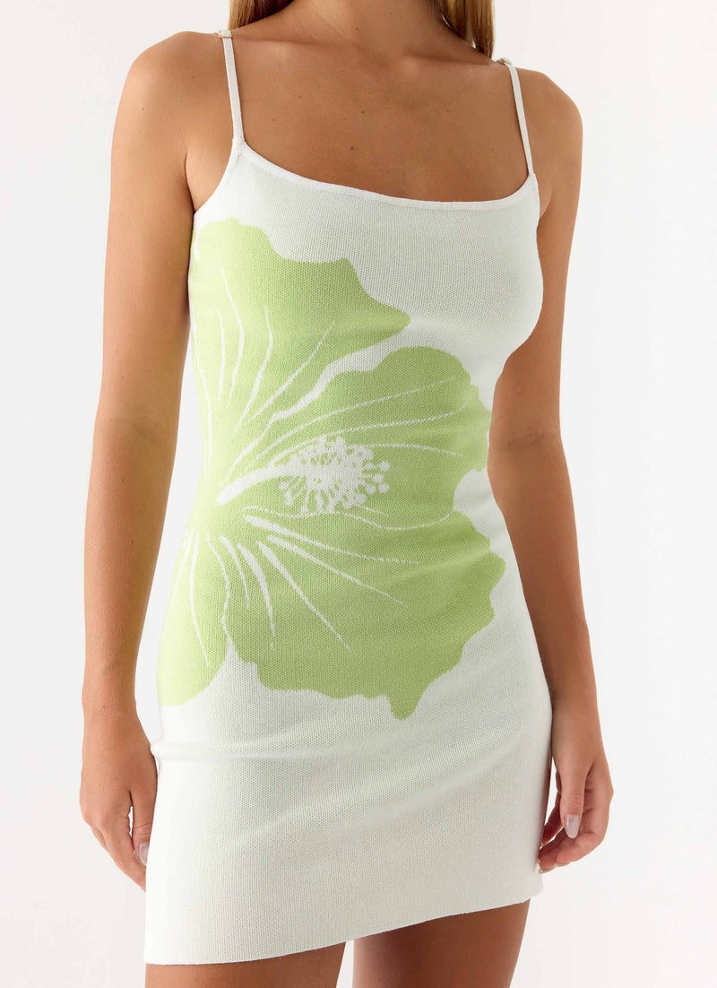 Deimia Knit Mini Dress - White