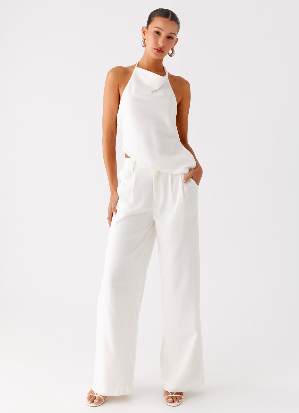 Delong Low Rise Linen Pants