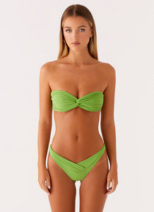 Delta Bandeau Bikini Top - Lime Green