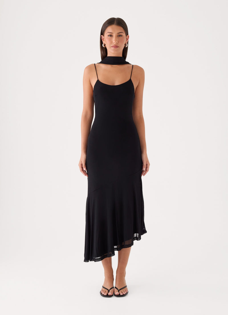 Demitra Midi Dress - Black