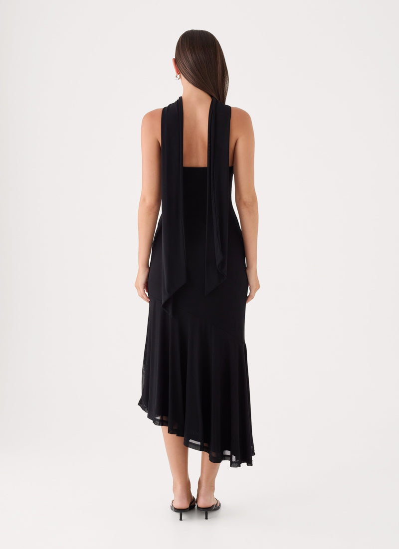 Demitra Midi Dress - Black