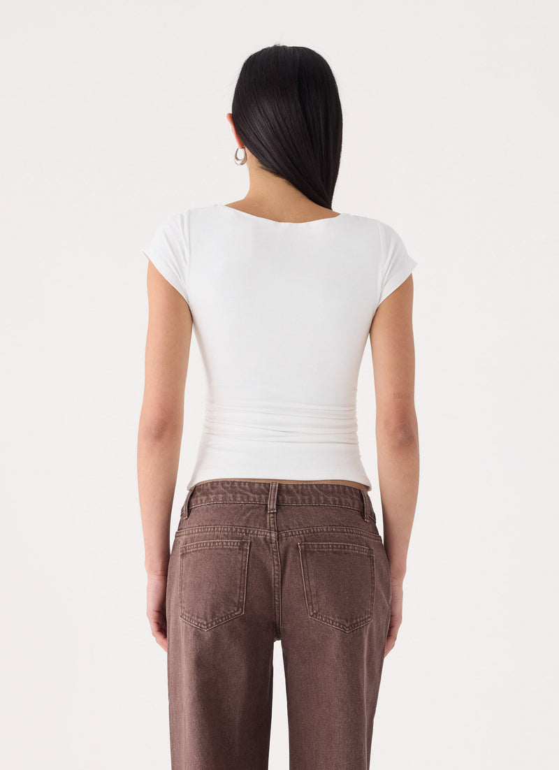 Derrie White Top - White