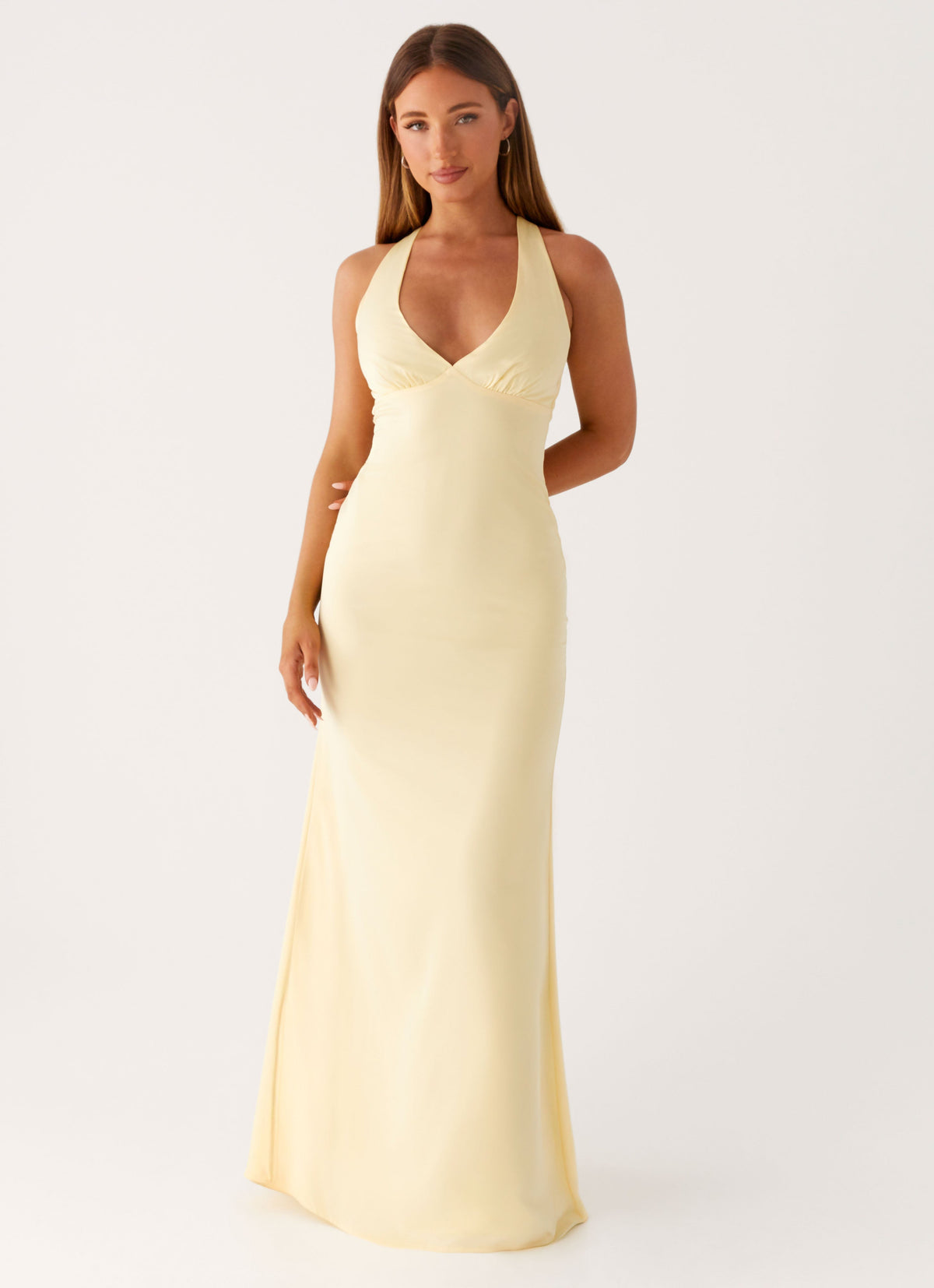 halterneck maxi dress Deep Plunge in Black - XS sweeping maxi length with a voluminous ASOS DESIGN open knit sequin