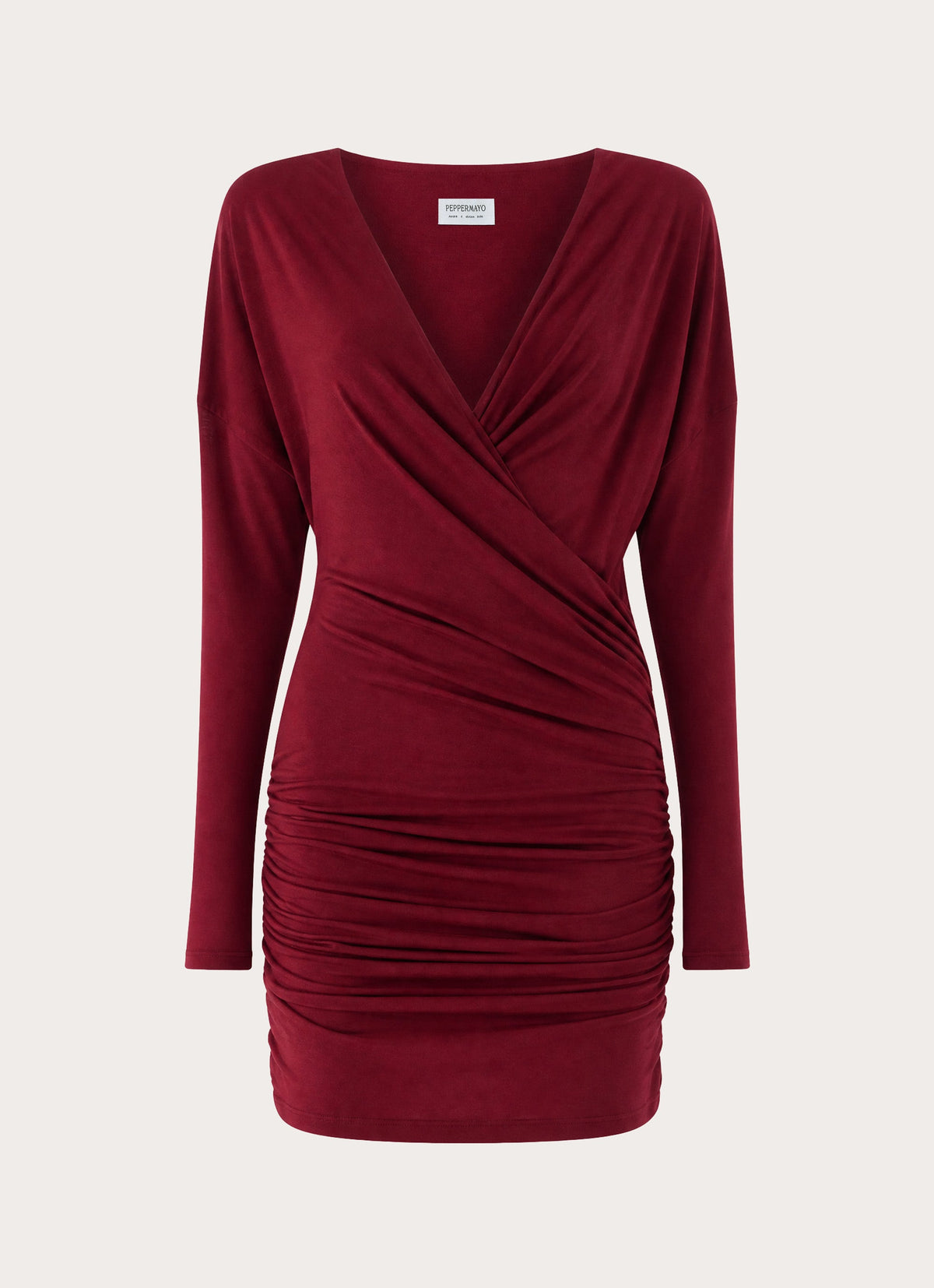 Devlon Long Sleeve Mini Dress - Maroon