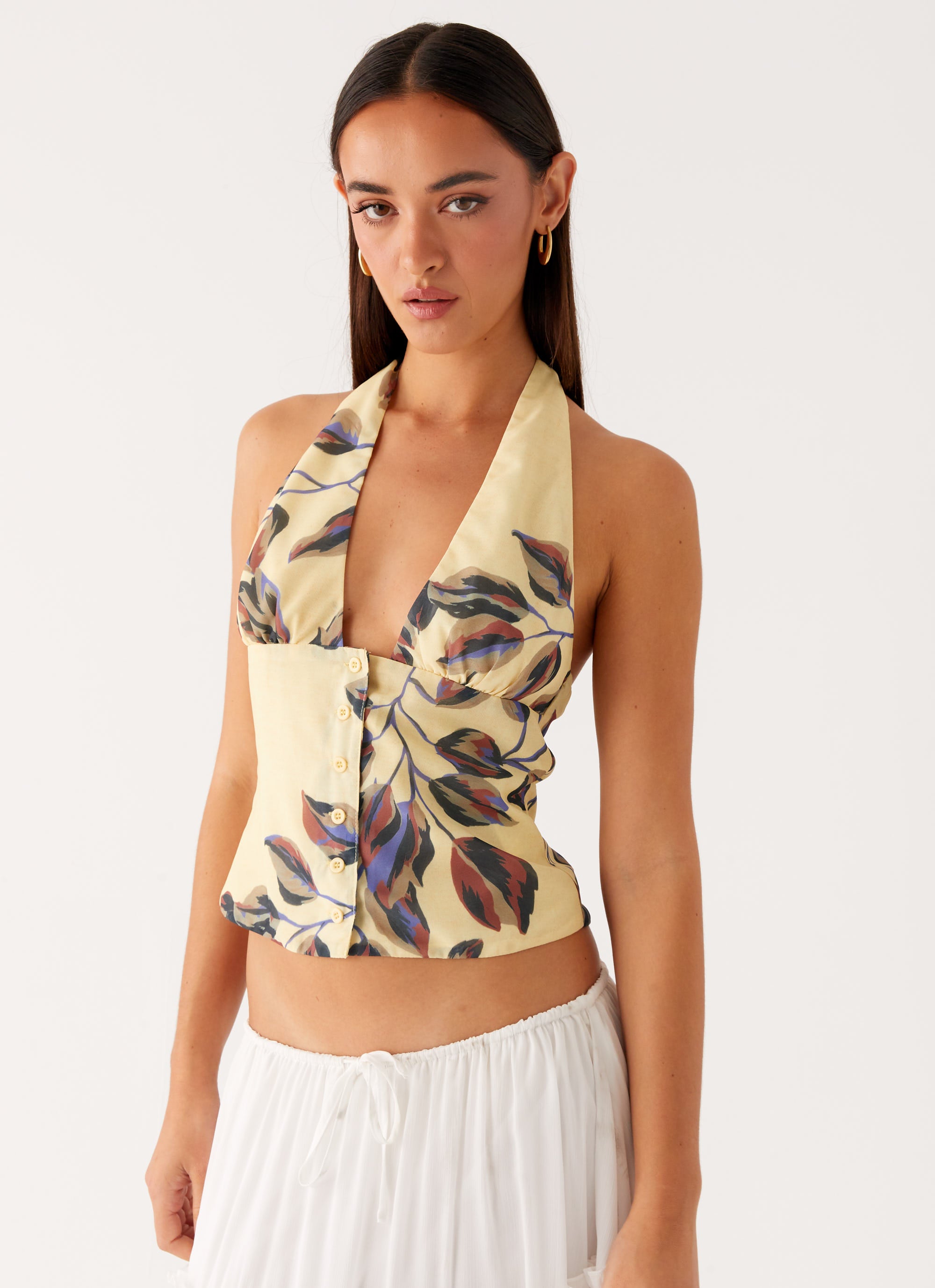 high low halter top