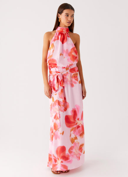 Diablo Backless Maxi Dress - Blushing Blossom – Peppermayo US