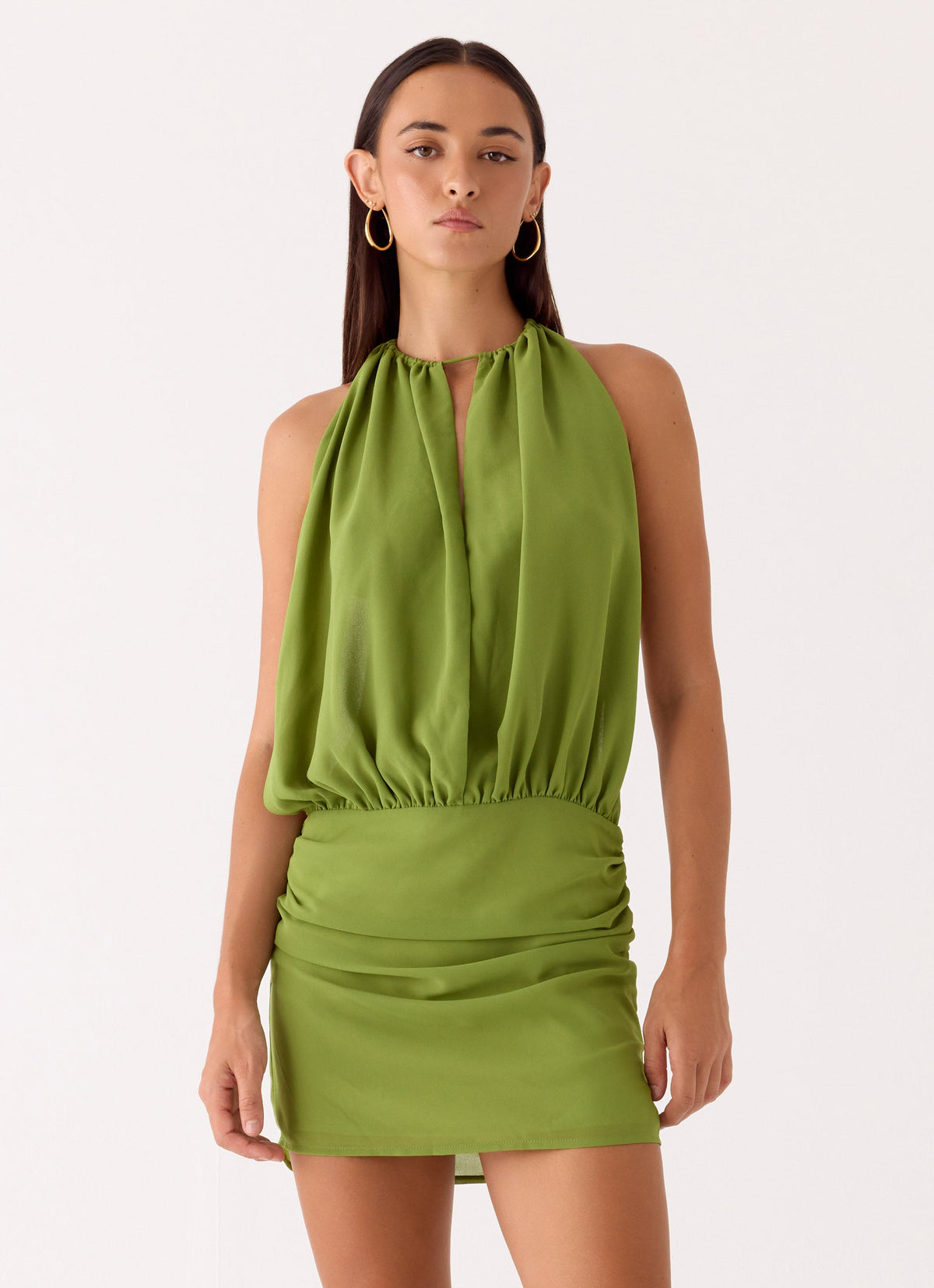 Dialed In Chiffon Mini Dress