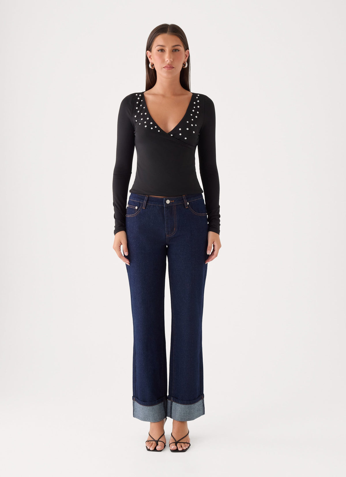 Diana Long Sleeve Top - Black