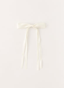 Dorothy Bow Hair Clip - Ivory