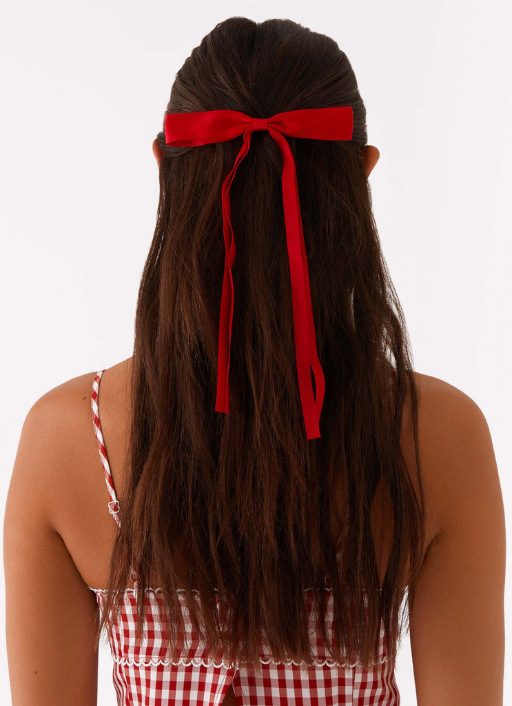 Dorothy Bow Hair Clip - Red