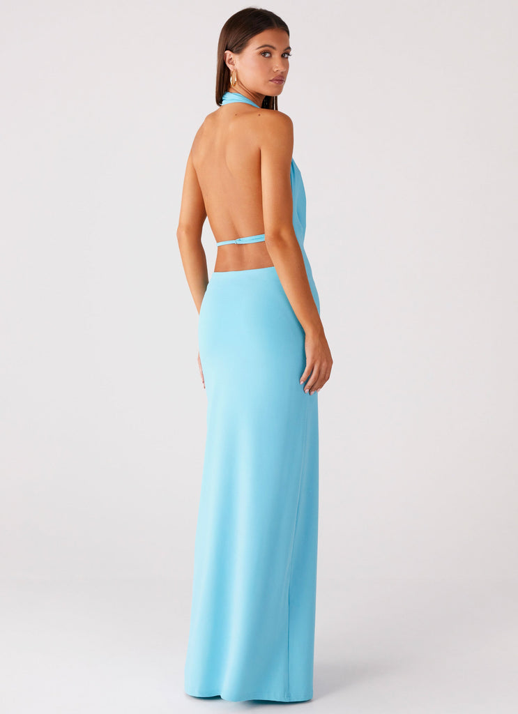 Driftwood Cowl Maxi Dress - Turquoise Turquoise / US 10 Driftwood Cowl Maxi Dress - Turquoise Turquoise / US 10