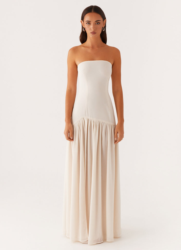 casual white strapless maxi dress Beach Bohemian Dress Strapless Maxi Casual Dresses White Mesh Gown Bustier Maxi Dress Tulip Maxi Dress