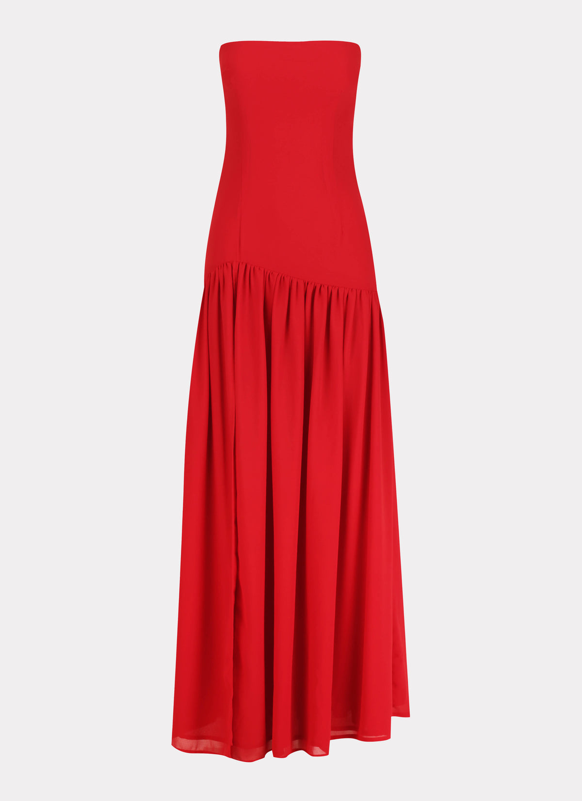long red strapless dress Thats So Fetch | Aristia Satin Maxi | She offers a corset style top with with a strapless design Red Dresses | Everyday Low