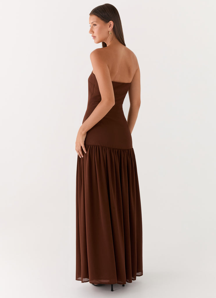Eden Strapless Maxi Dress - Brown Brown / US 12 Eden Strapless Maxi Dress - Brown Brown / US 12