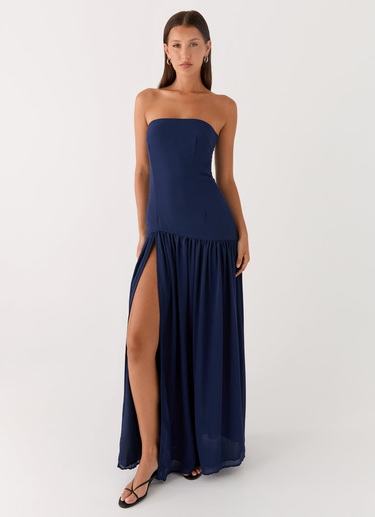 Eden Strapless Maxi Dress - Navy Navy / US 8 Eden Strapless Maxi Dress - Navy Navy / US 8