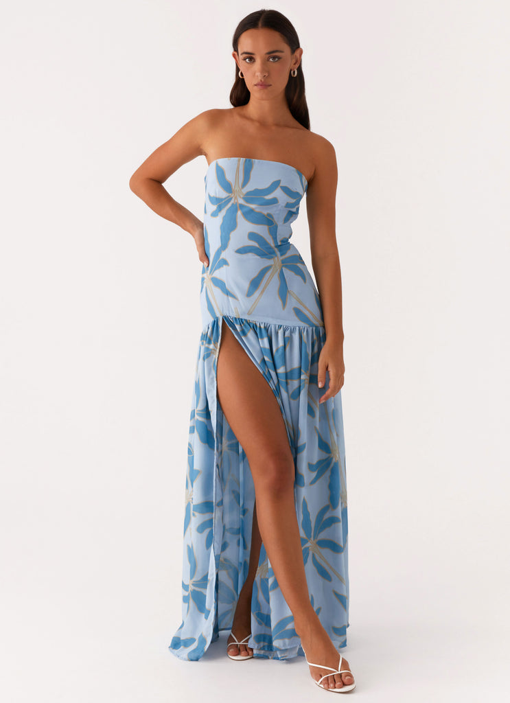 Eden Strapless Maxi Dress - Opulent Blue