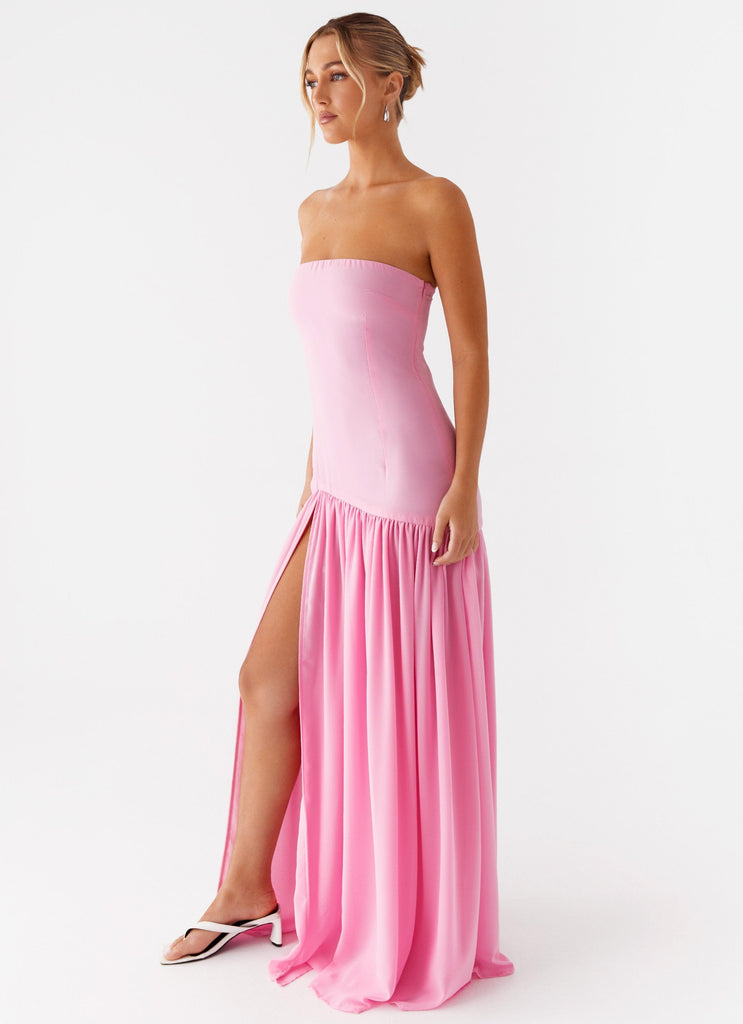 superdown pink strapless dress Superdown Strapless Mini Dress With Notched Hem - Pink - 16% Off