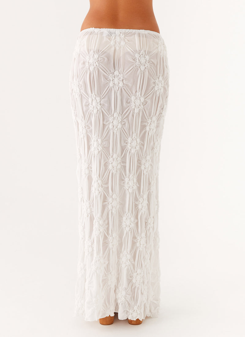 Effortlessly Low Rise Maxi Skirt - Ivory